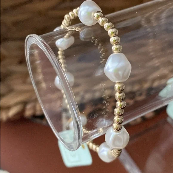 enewton Gold and Pearl Beaded Bracelet - Picture 2 of 2